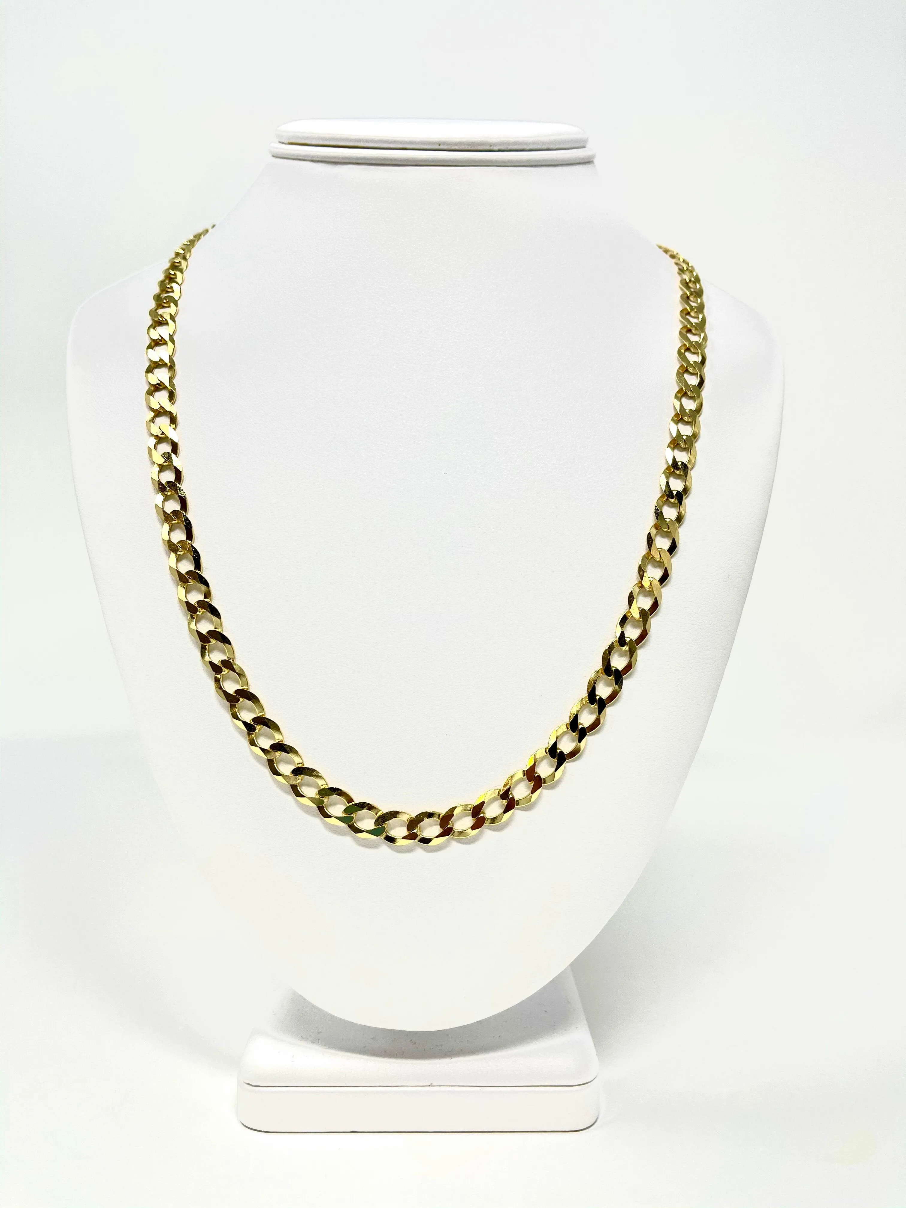 14K 10.5mm Semi-Solid Curb Chain