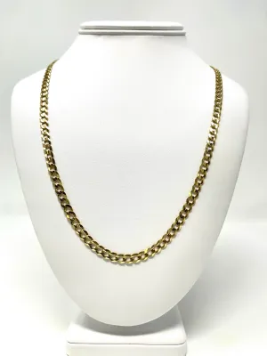 14K 5.5mm Solid Curb Chain