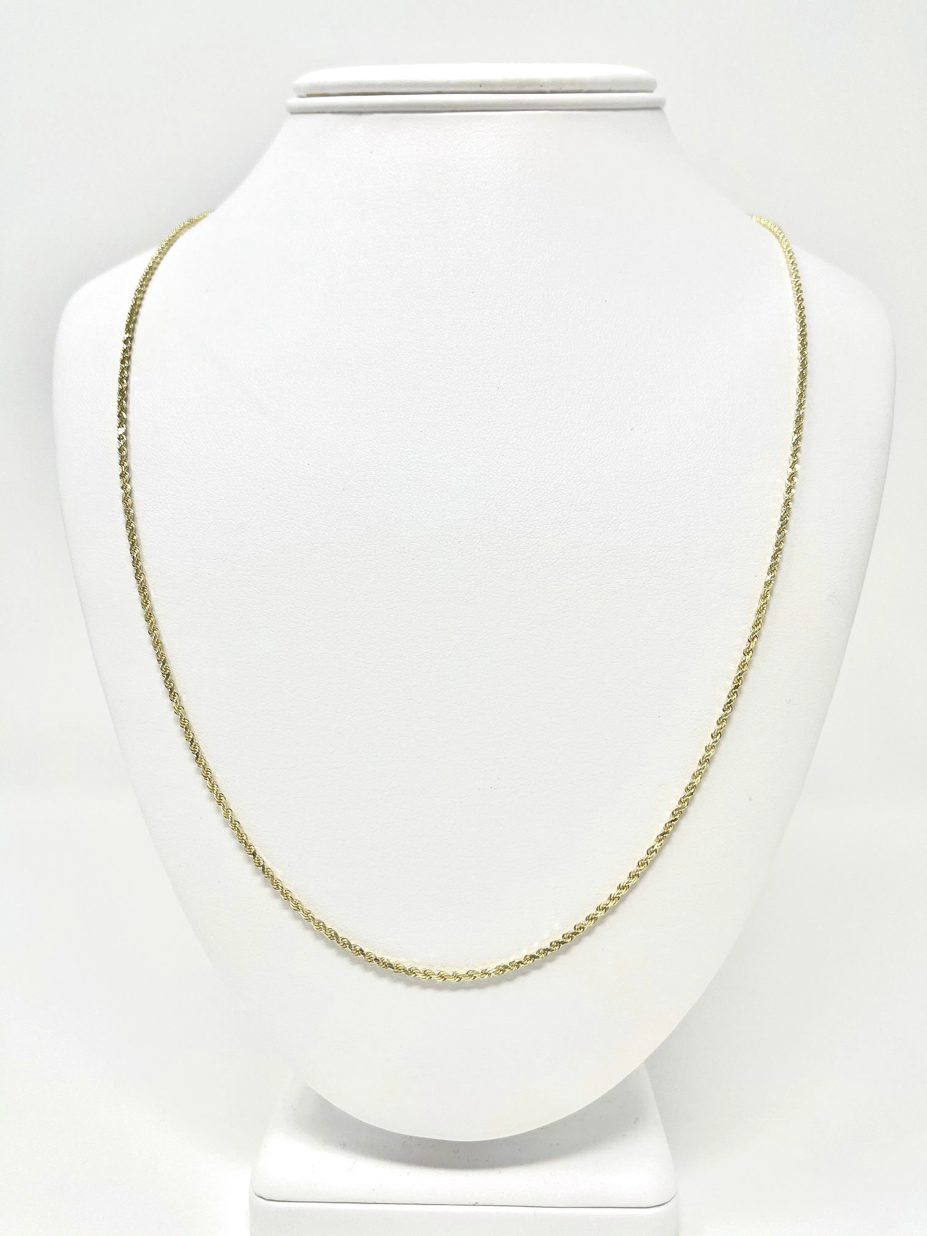 14K 5mm Semi-Solid Diamond Cut Rope Chain