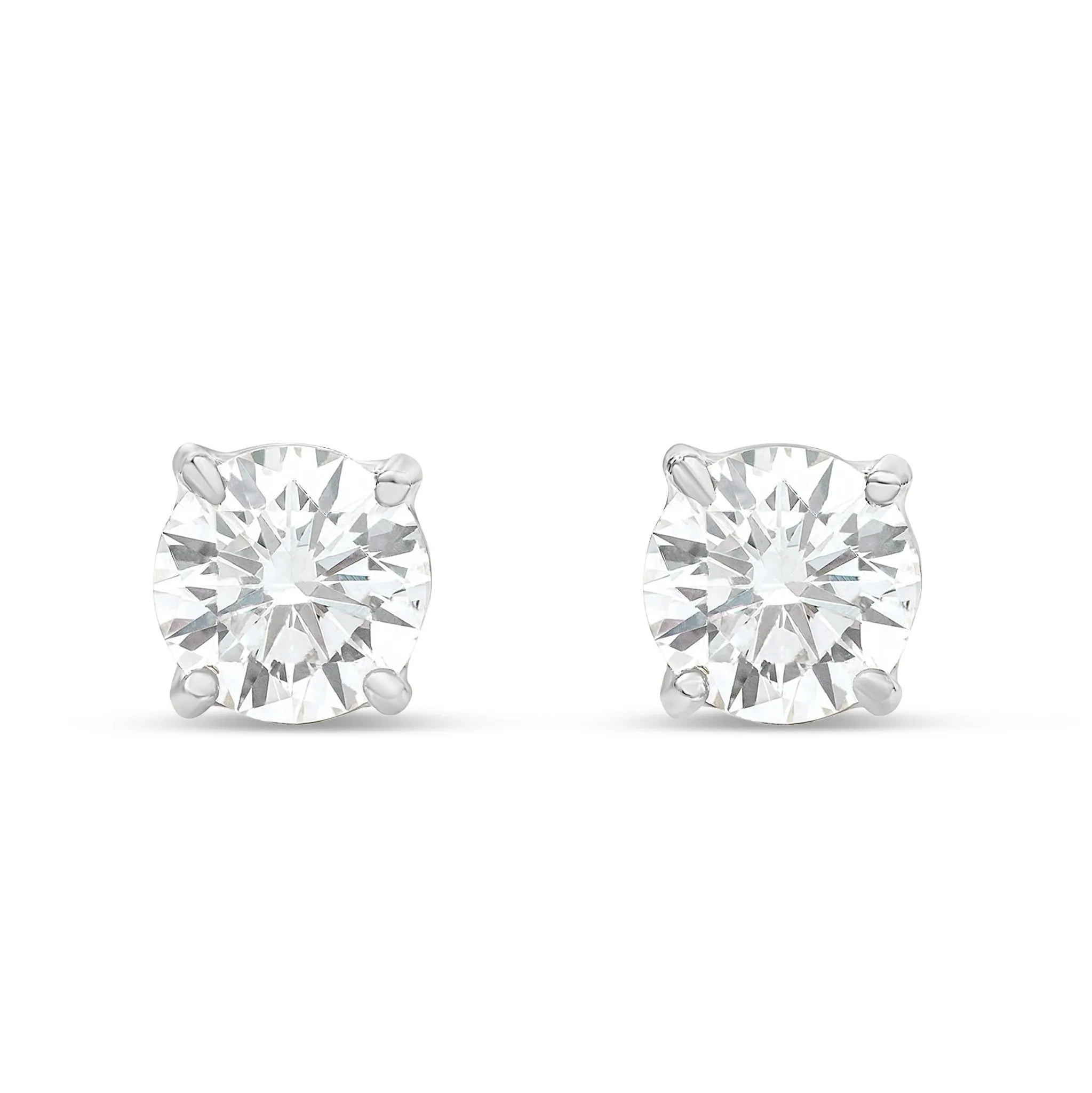14K Gold Solitare Diamond Studs