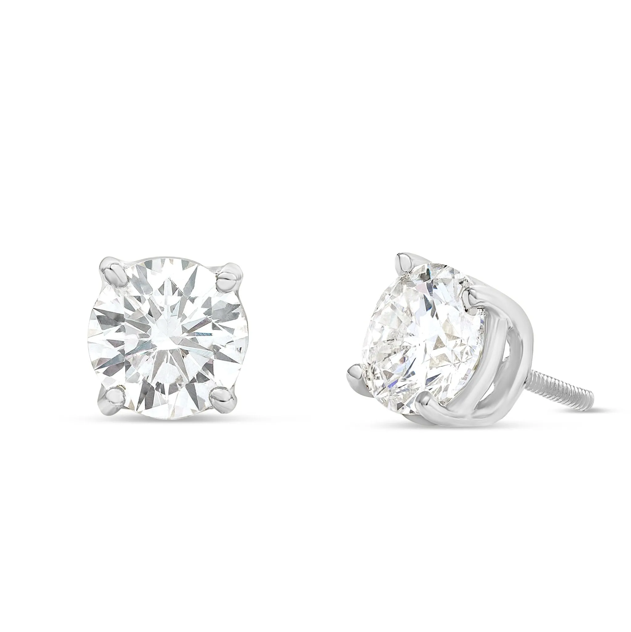14K Gold Solitare Diamond Studs