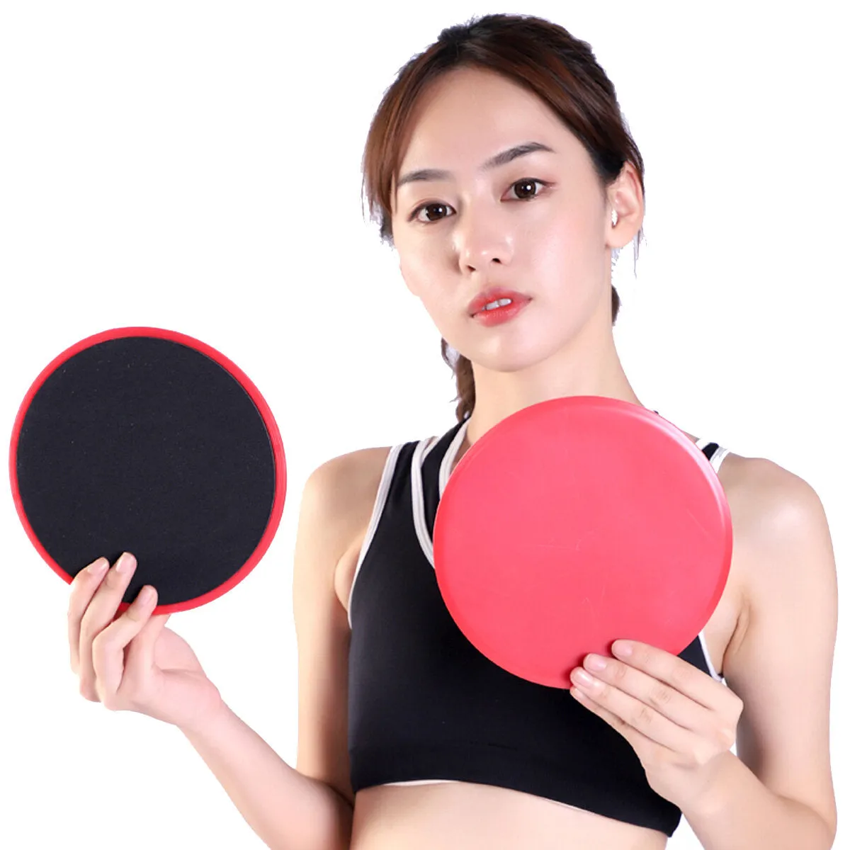 2PCS Gliding Slider Fitness Double-Sided Sliding Plate Yoga Abdominal Core Training Exercise Tools