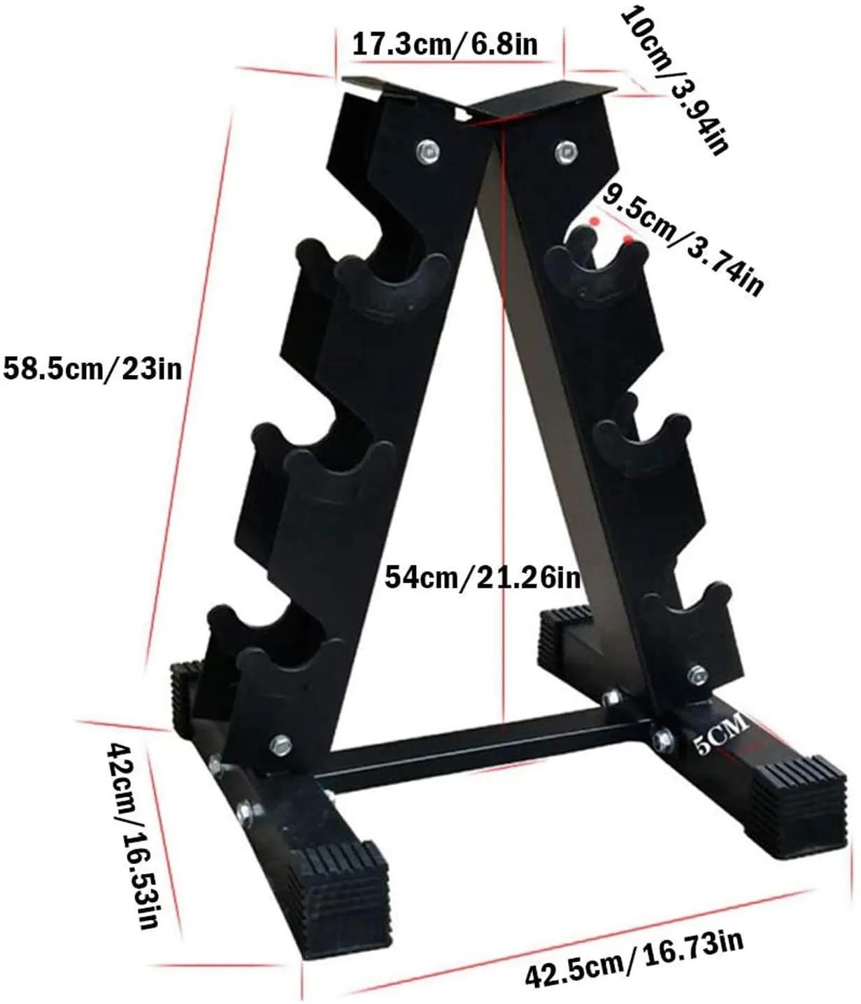 3 Pair Dumbbell Storage A-Frame