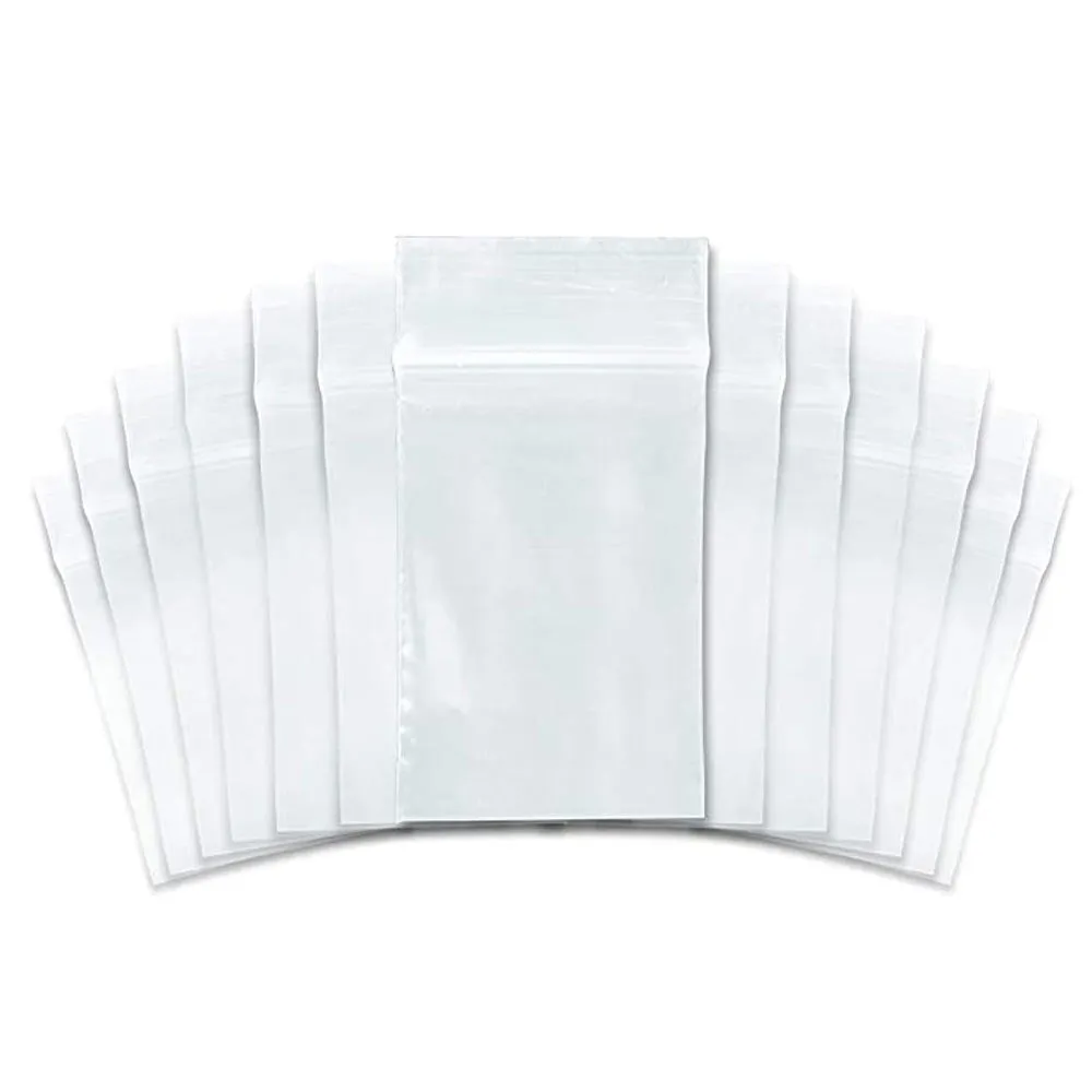 600 Pc Reclosable Baggies Zip Plastic Poly Bags with Resealable Lock Seal Zipper