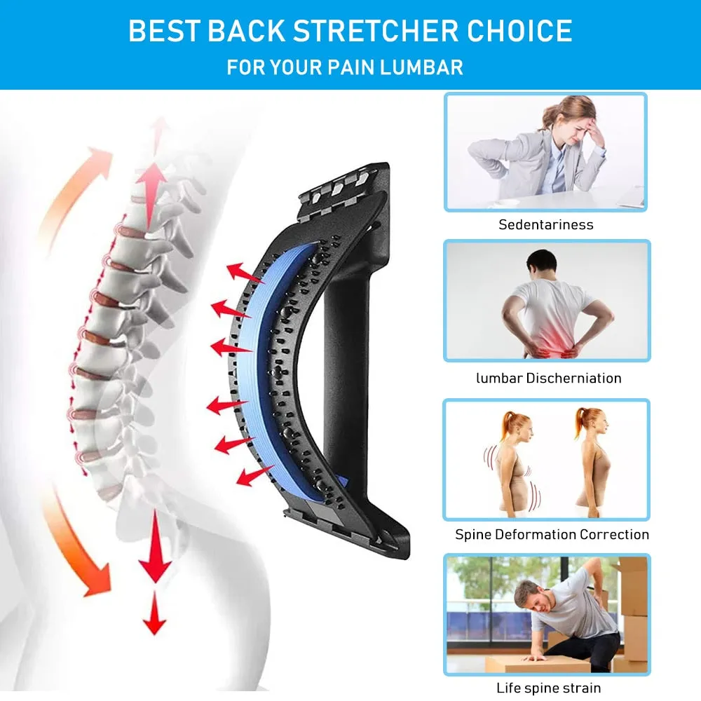 Adjustable Back Massager with Lumbar Support for Neck, Waist, and Spine