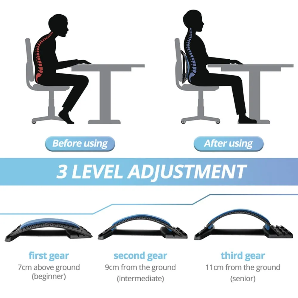 Adjustable Back Massager with Lumbar Support for Neck, Waist, and Spine