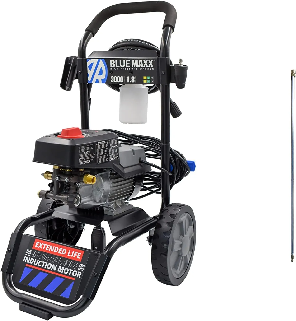 AR Blue Clean Maxx 3000 Bundle Electric Pressure Washer with 12" Lance 3000 PSI 1.3 GPM New