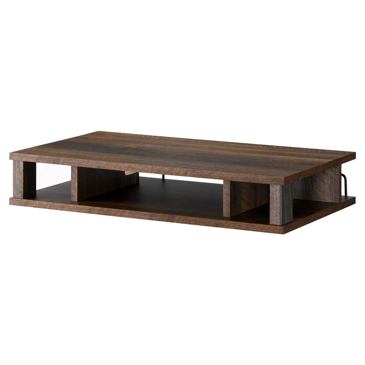Asahi Wood Processing Short Adding Plus Size 26 Width 23.2 inches (59 cm), Brown Finished Product with Power Tap Storage AS-60PL-DB
