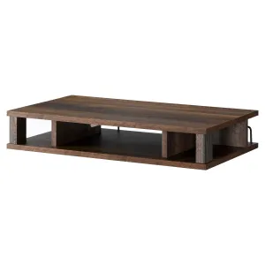 Asahi Wood Processing Short Adding Plus Size 26 Width 23.2 inches (59 cm), Brown Finished Product with Power Tap Storage AS-60PL-DB