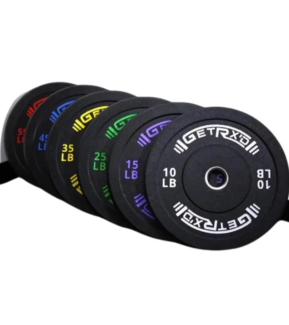 Black Crumb Rubber Bumper Plates (Get RX'D)