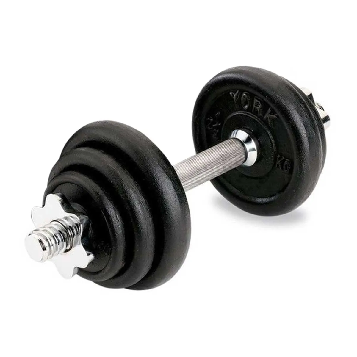 BLACK PAINTED DUMBBELL 1 PIECE SET (10KG)