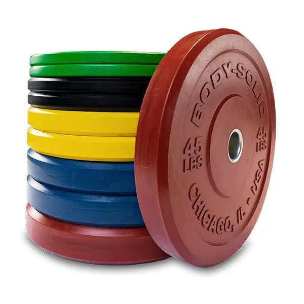 Body Solid 260 lb Chicago Extreme Color Bumper Plate Sets