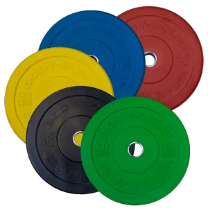 Body Solid 260Lb Chicago Extreme Bumper Plate Set With Barbell