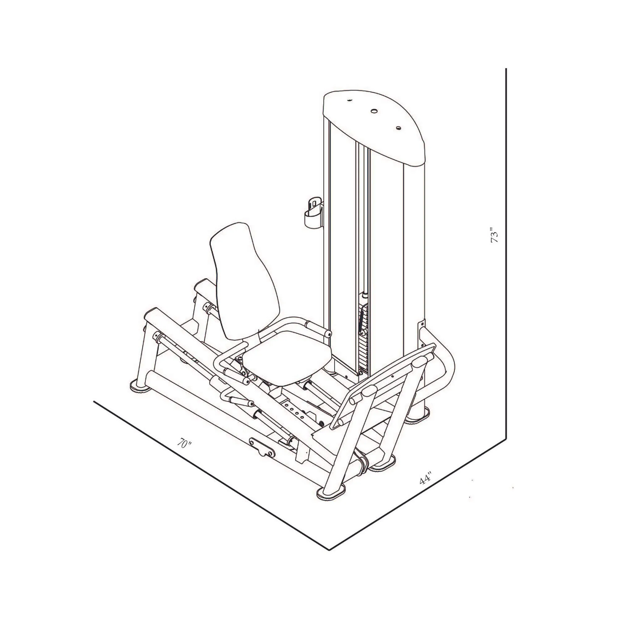 Bodykore Isolation Series Seated Leg Press GR614