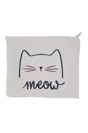Cat theme cosmetic pouch