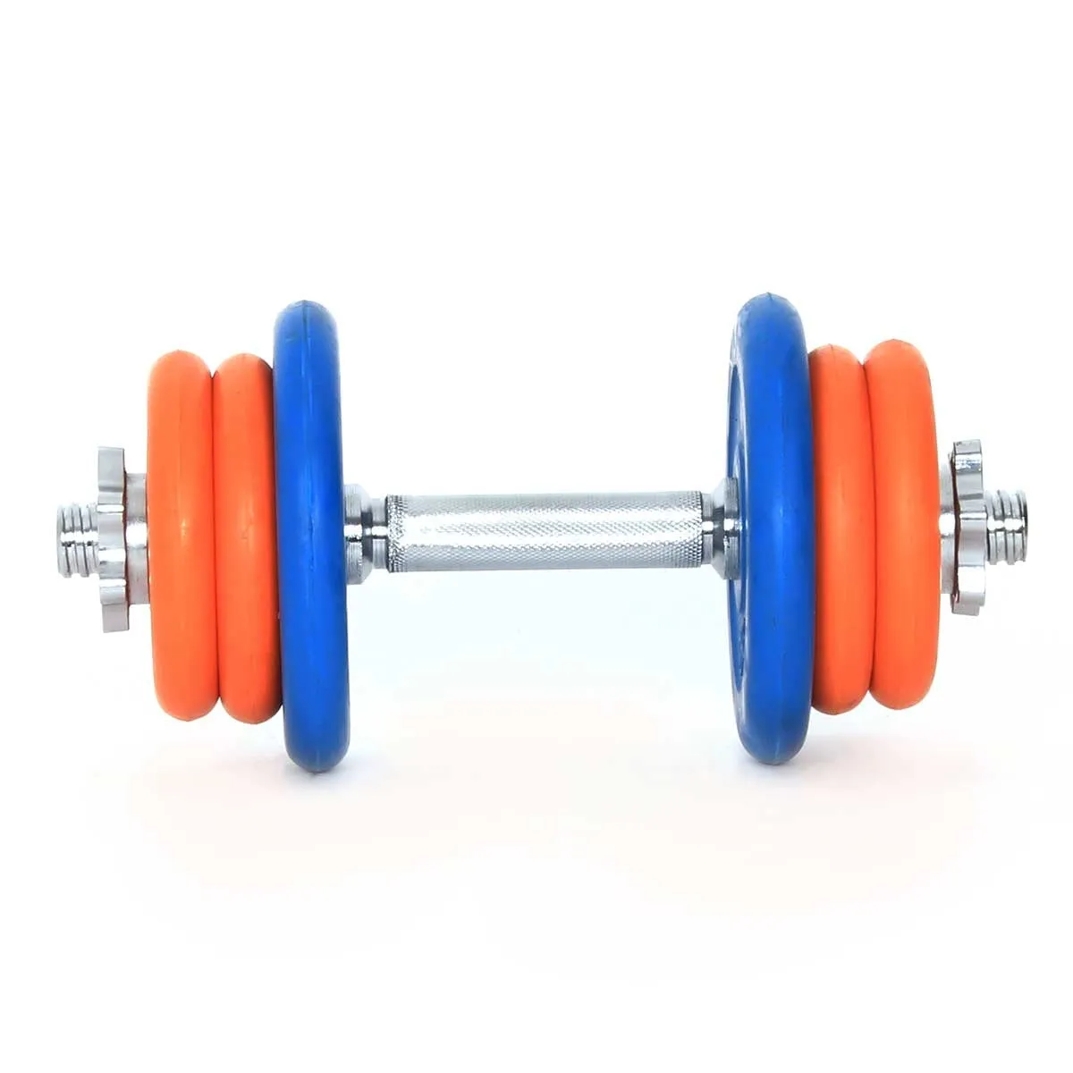 COLORED RUBBER DUMBBELL 1 PIECE SET 10KG