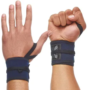 Cotton Weightlifting Wrist Wraps Navy