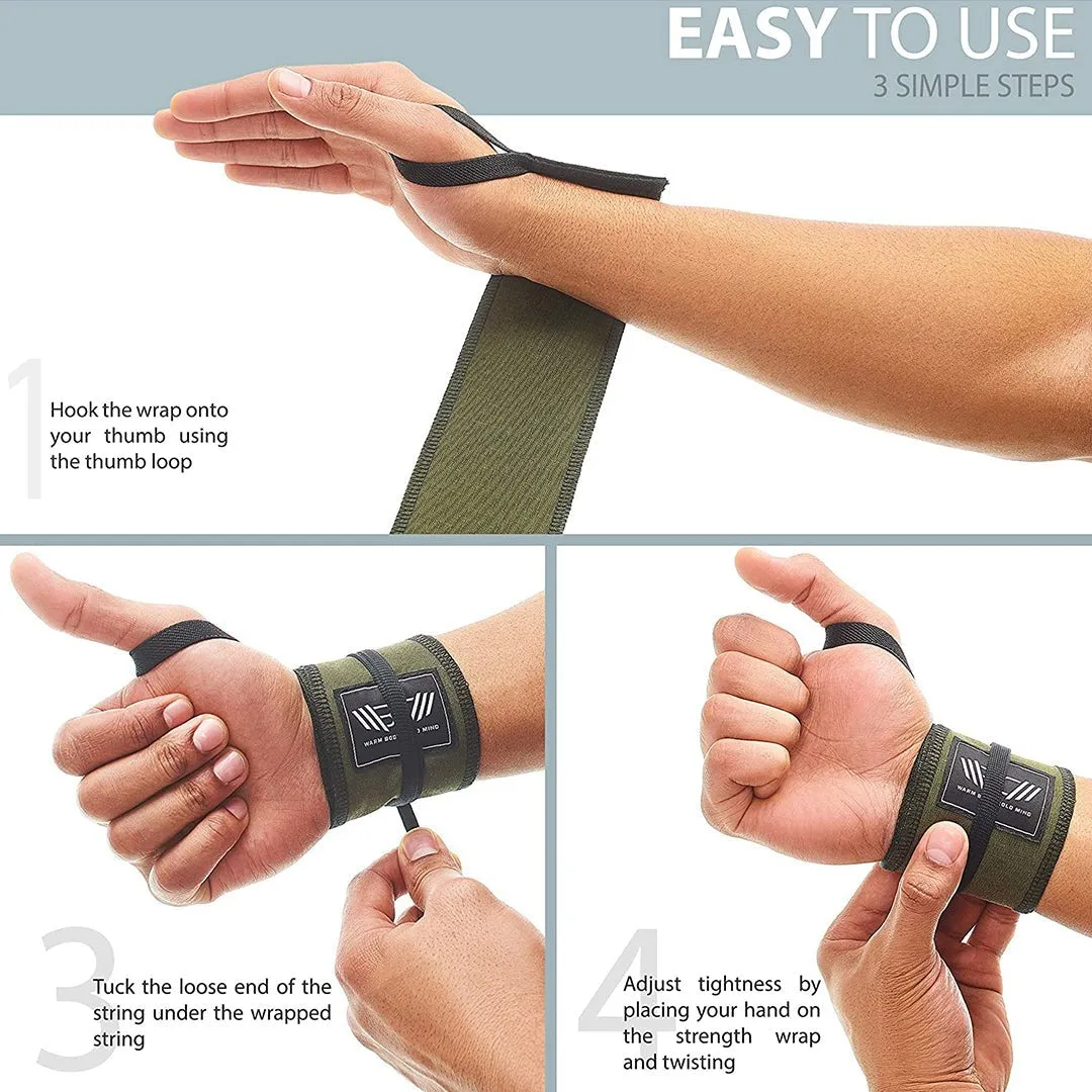 Cotton Weightlifting Wrist Wraps Navy