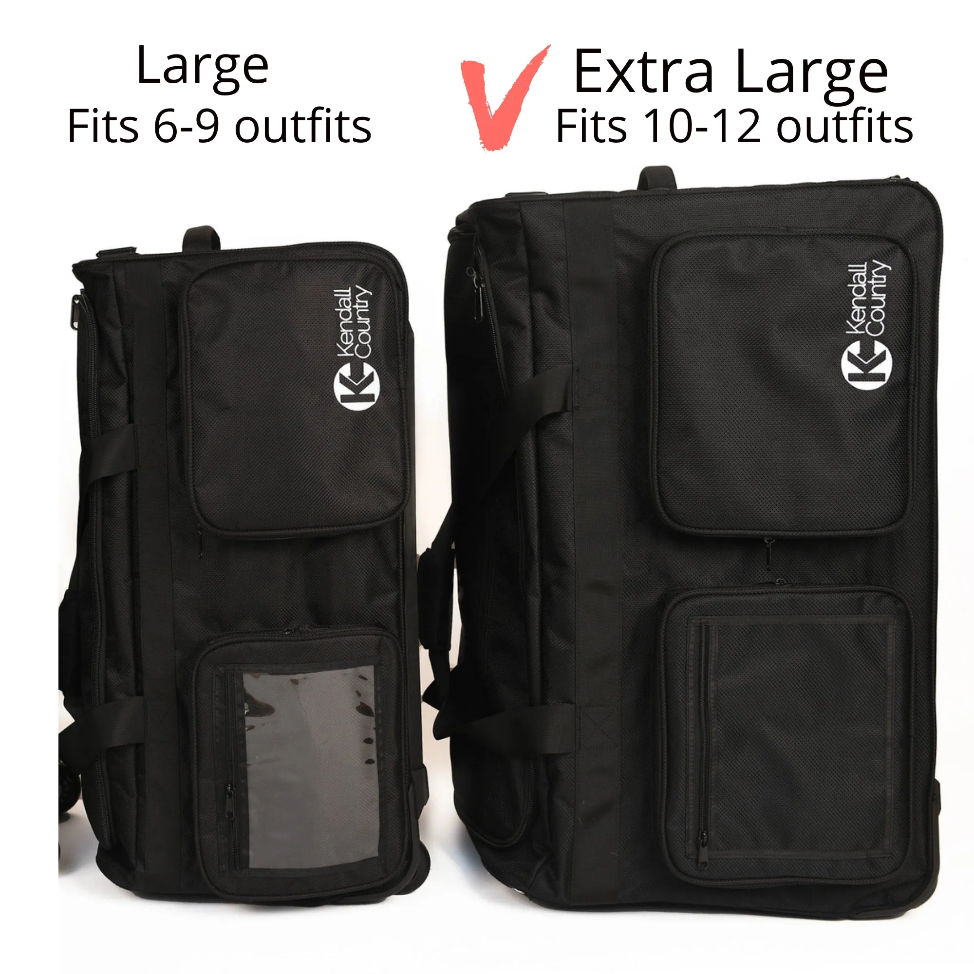 Dance Bag with Garment Rack - Raven Black, X-Large 30"