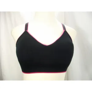 DKNY 835002 Fusion Energy Wire Free Bra Bralette MEDIUM Black & Pink