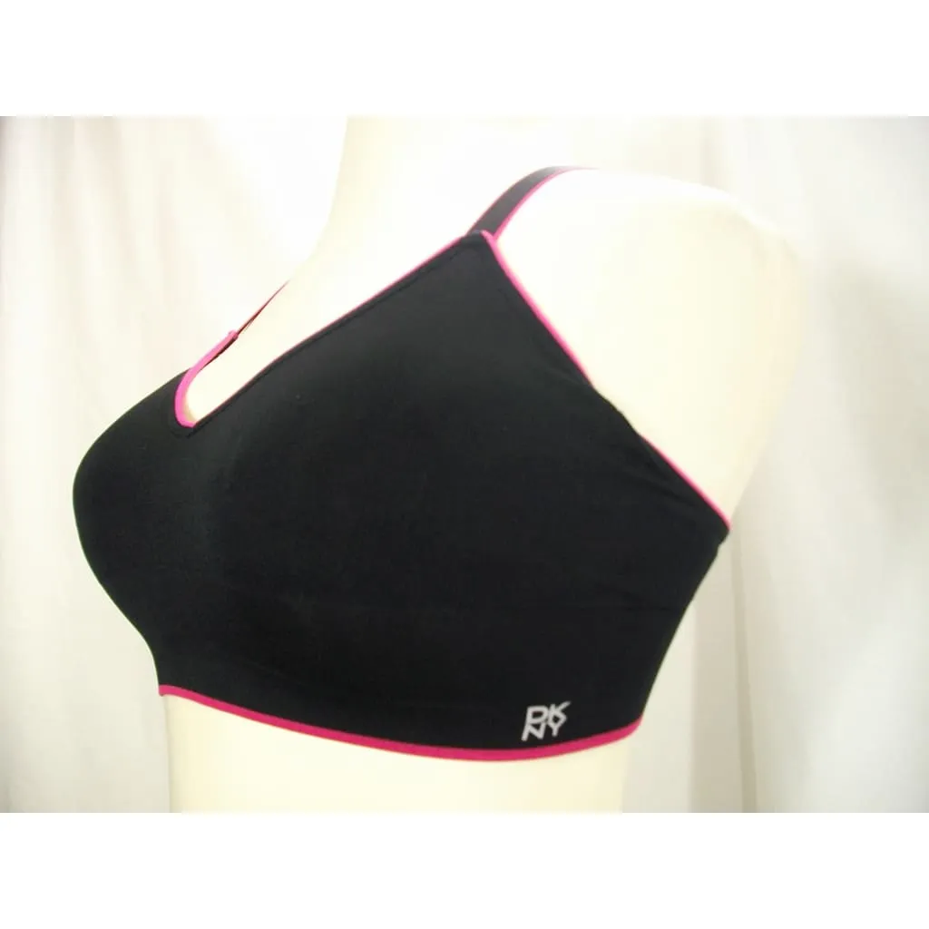 DKNY 835002 Fusion Energy Wire Free Bra Bralette MEDIUM Black & Pink