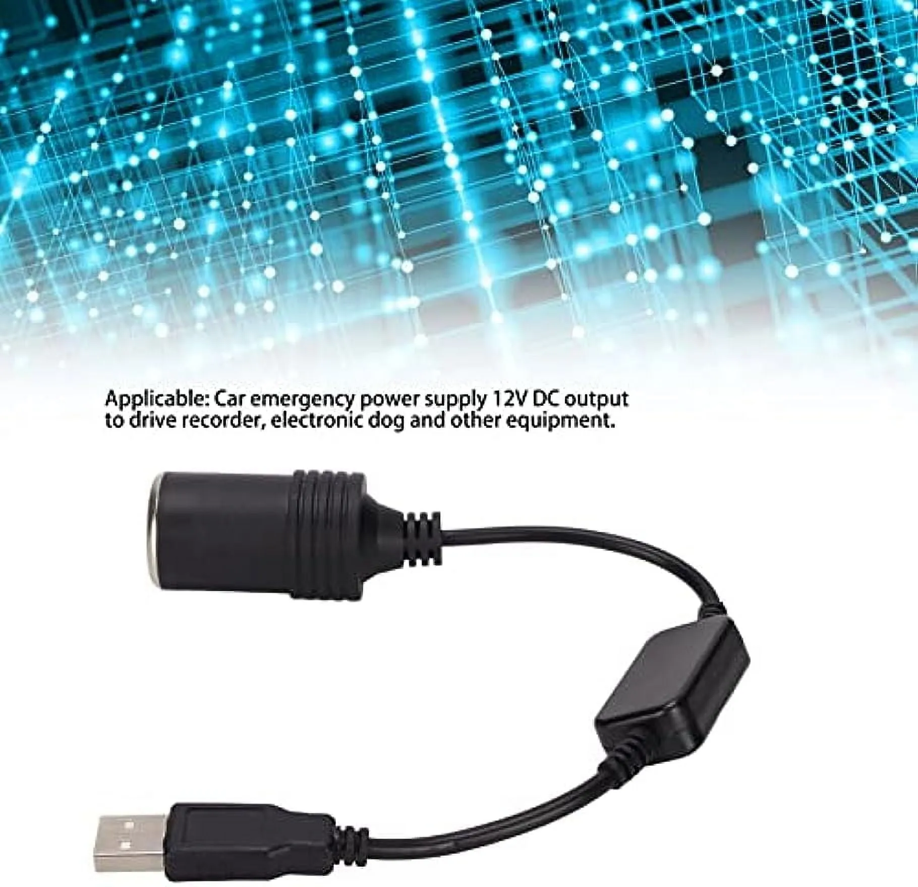 essential USB Cigarette Lighter, Cigarette Lighter Socket Multifunctional Copper Guide Core GPS Safety Guarantee Detector Car Driving Recorder