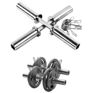 Gym Fitness Φ50mm Dumbbell Handle 2 Inch Solid Dumbbell Bar Home Weight Lifting Workout Short Barbell Rod Arm Building Equipment