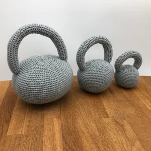 Hand-knitted Kettlebell