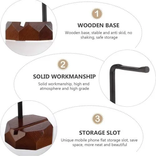 Headphone Stand Wooden Desktop Headset Holder Desk Headphones
