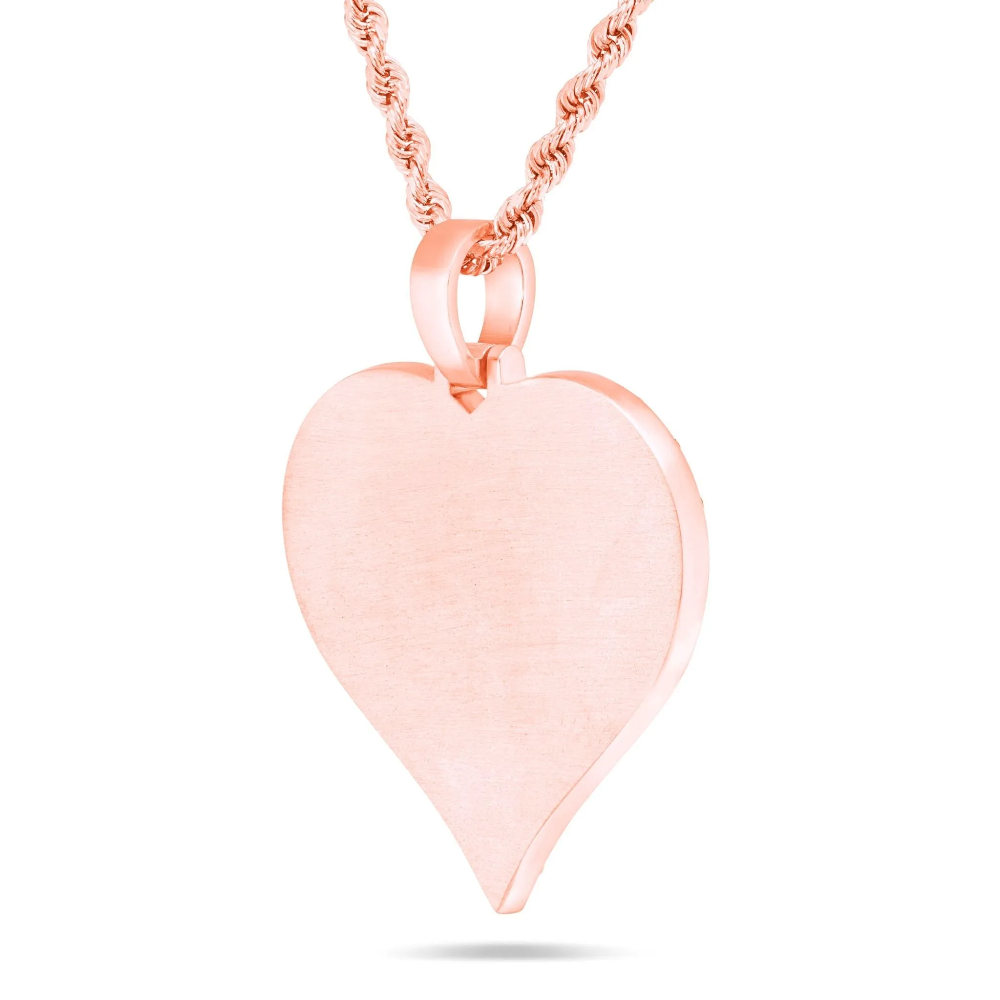 Large Gold & Diamond Heart Picture Pendant