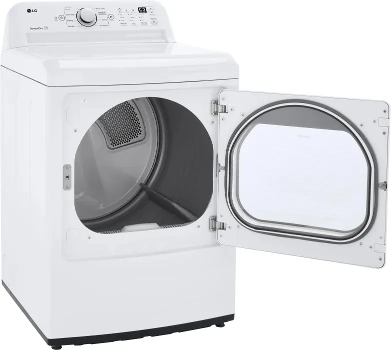 LG 5.4 cu ft Top Load Washer and Electric Dryer WT7155CW DLE7150W