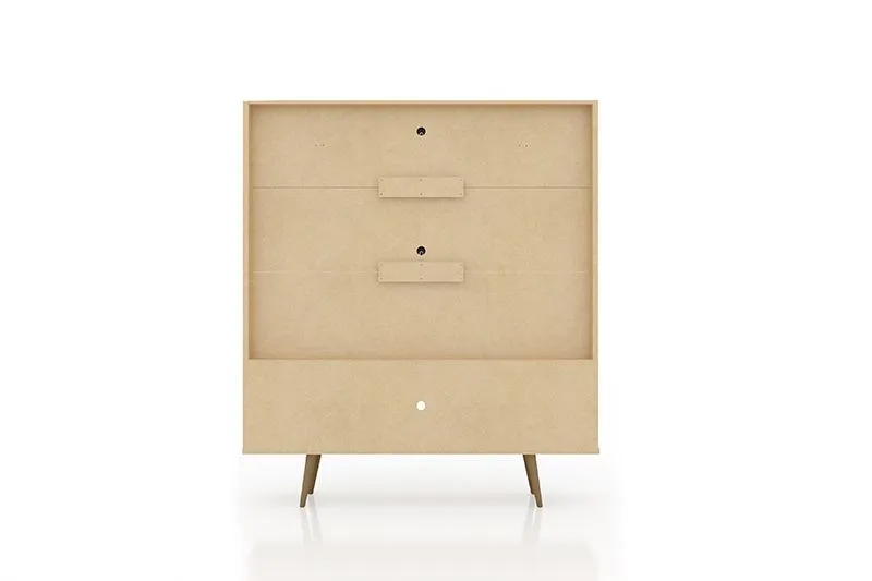 Liberty 63" Freestanding Entertainment Center with Overhead shelf in White