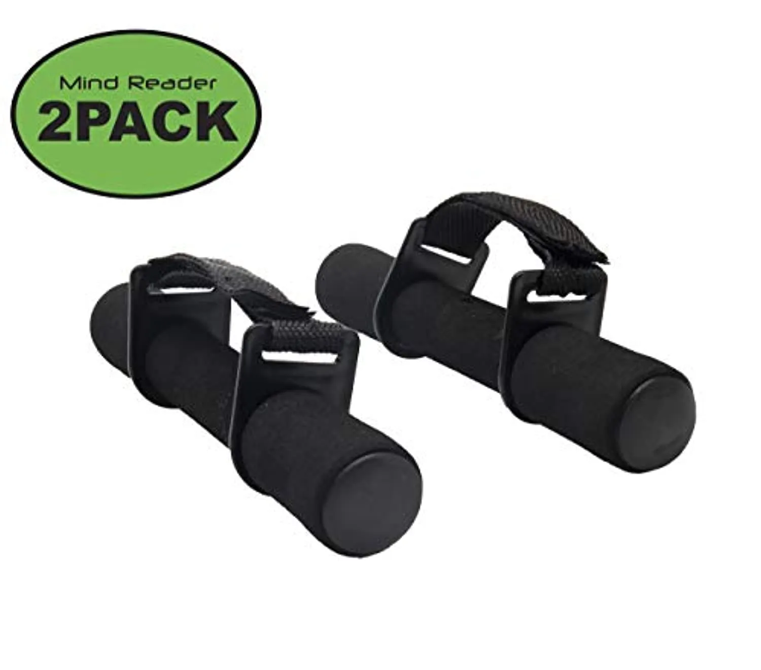 Mind Reader Soft Detachable, Nitrile Dumbbells with Handles, Home Fitness Weights with Hand Straps, 2.2 lbs, Set of 2, 2.2 Pounds, Black