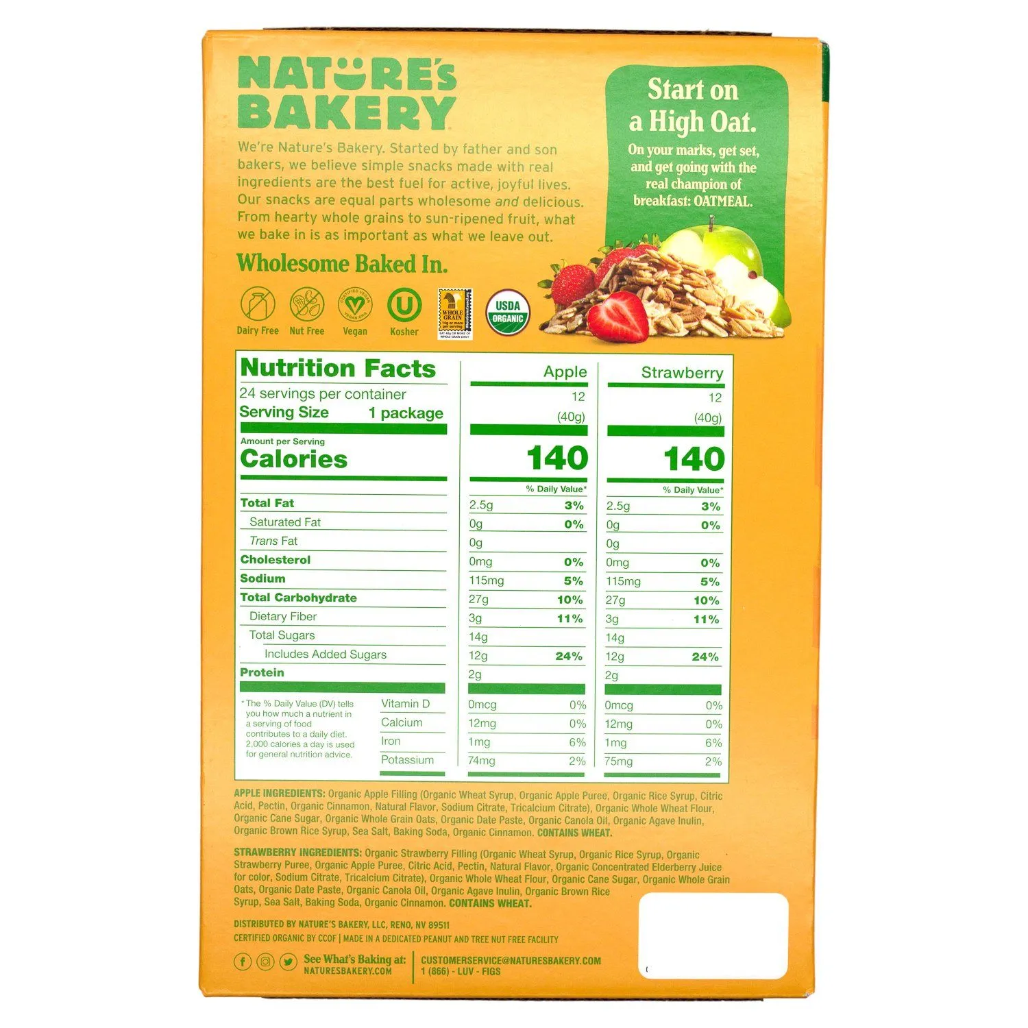 Nature's Bakery Oatmeal Crumble Bars