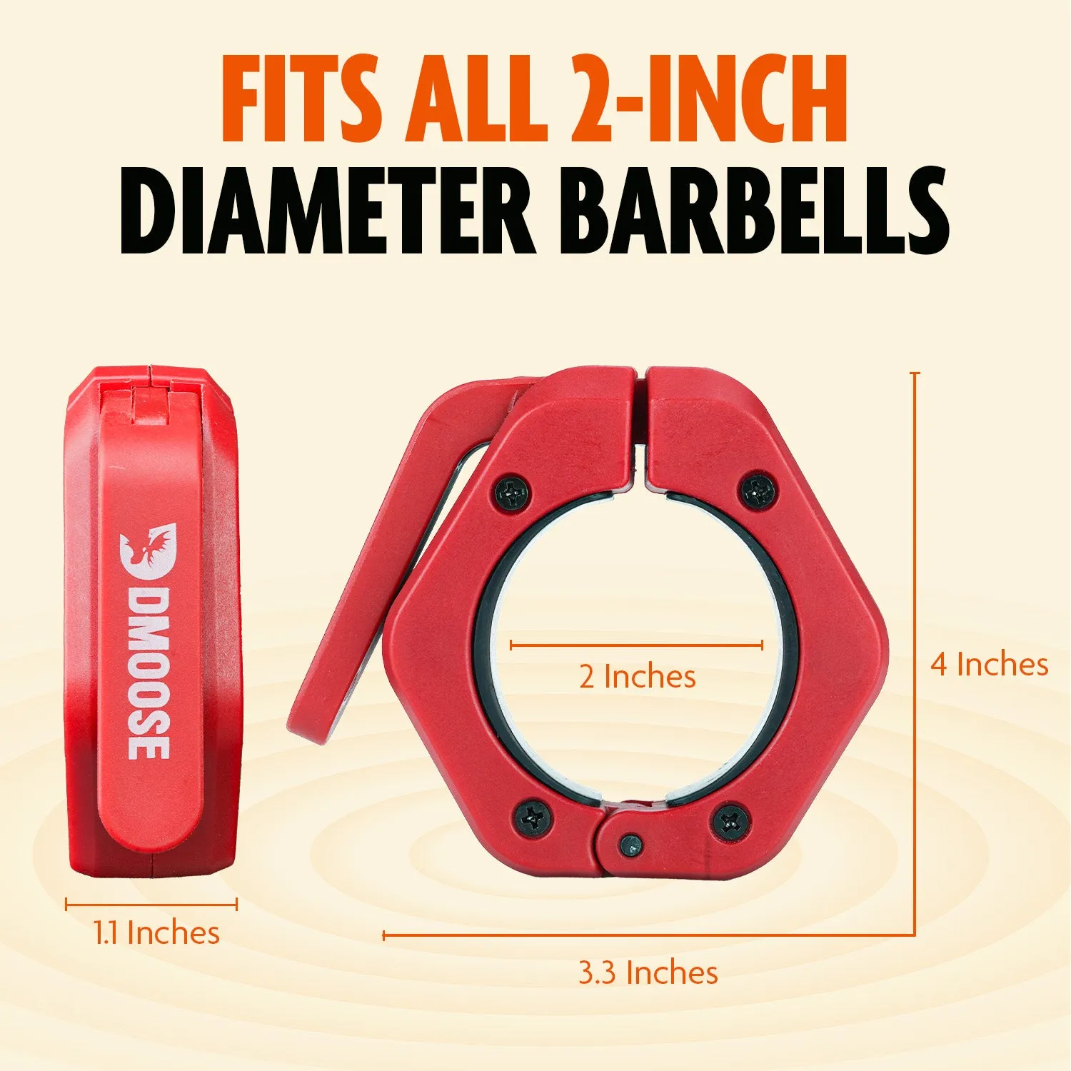 Olympic Barbell Clamps – Magnetic Grip, Advanced Locking, 2-Inch
