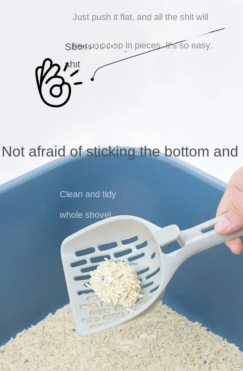 Plastic Cat Litter Scoop with Base