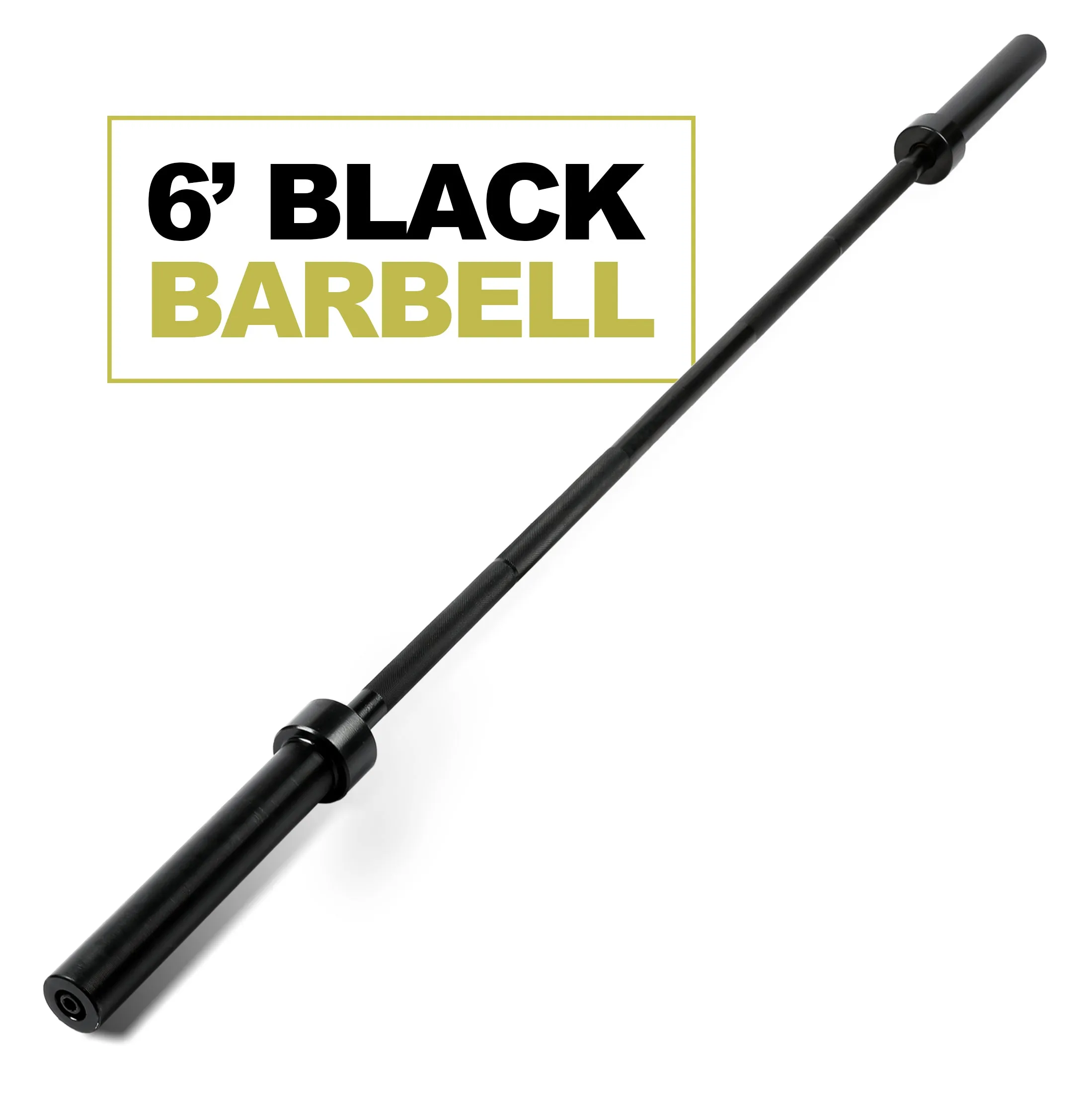 PRCTZ 6ft Olympic Barbell with with 2 In. Sleeve Diameter, 28 Pound Weighted Barbell with 600-Pound Capacity