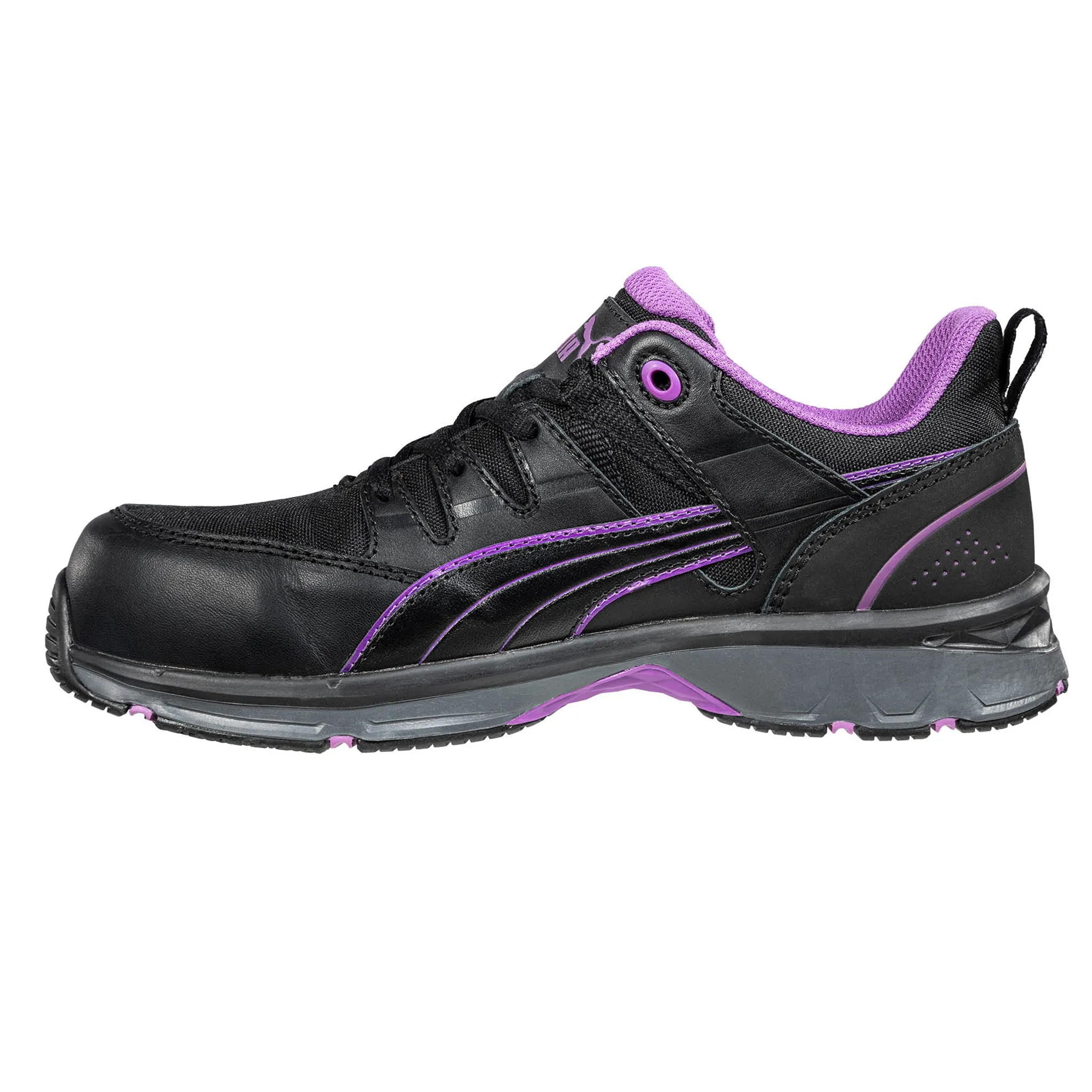 Puma Women's 643955 Stepper 2.0 Black Low  Composite Safety Toe Metal Free Work Shoes