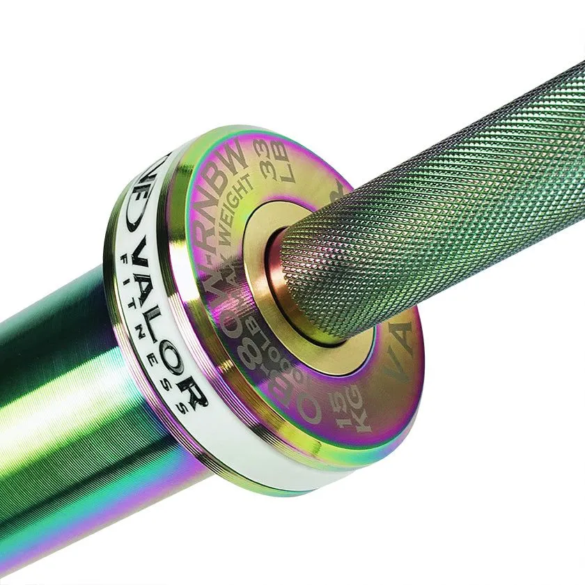Rainbow Coated Needle Bearing Barbell 80" 25mm
