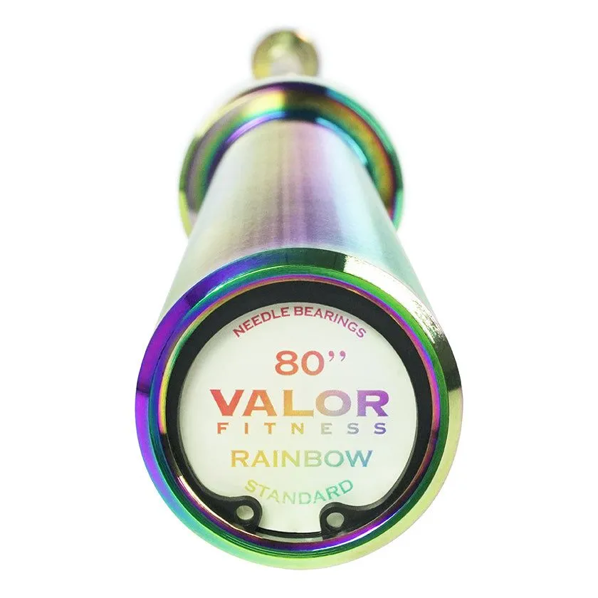 Rainbow Coated Needle Bearing Barbell 80" 25mm