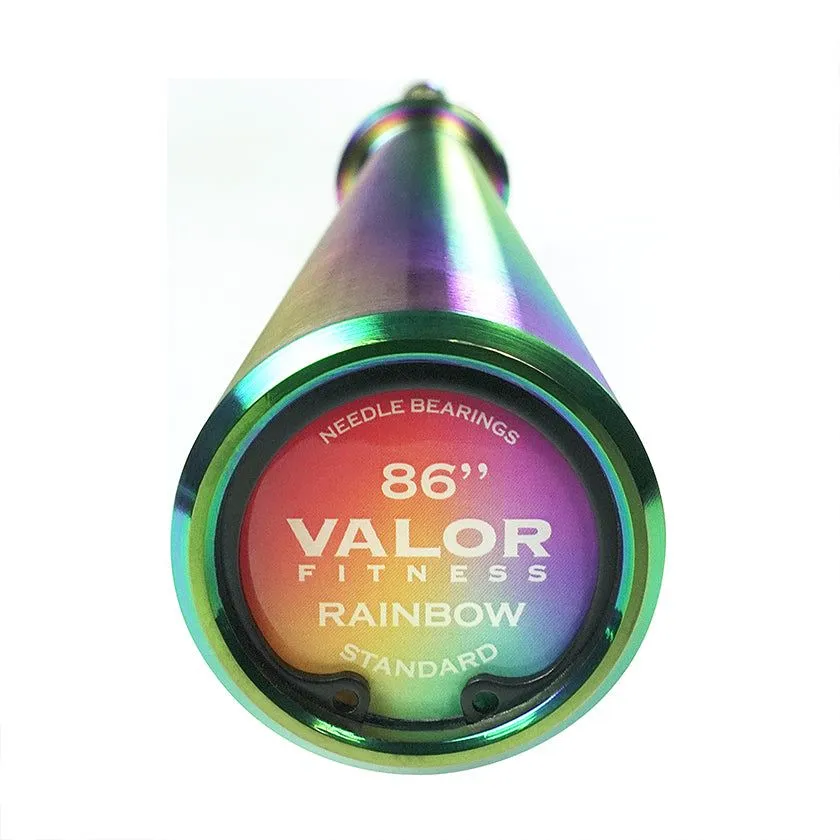 Rainbow Coated Needle Bearing Barbell 86" 28mm