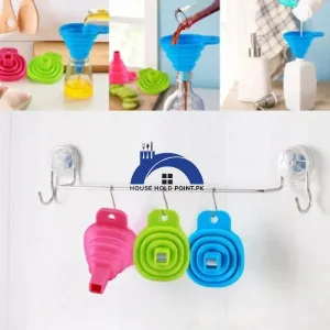 Silicone Folding Funnel (Pack Of 3)