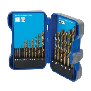 Silverline Titanium-Coated HSS Drill Bit Set 17pce - 1 - 9mm