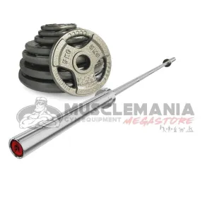 SPECIAL: 100 Kg Olympic Hammertone Weight Package   Bodyworx Olympic Barbell