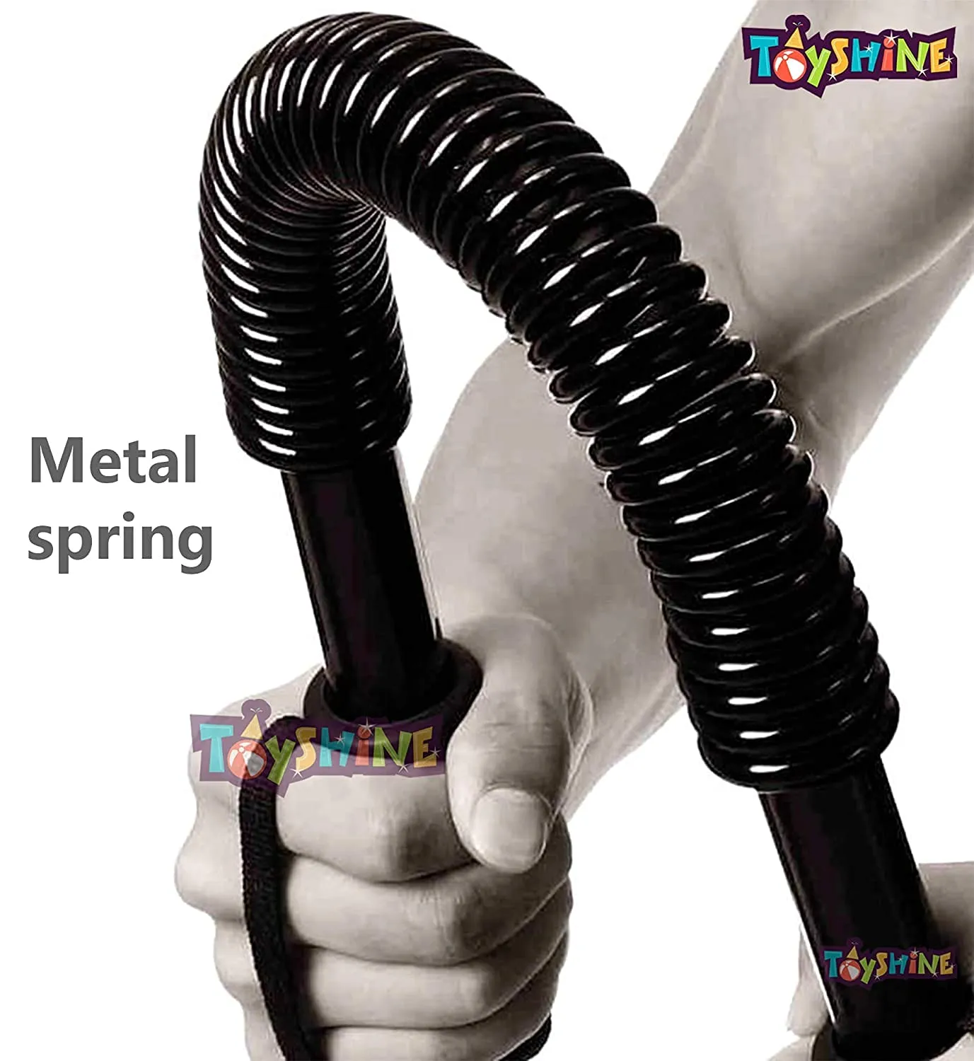Toyshine Spring Power Twister (20kg) Bar Equipment for Upper Body & arm Strengthening Workout - Black (SSTP)