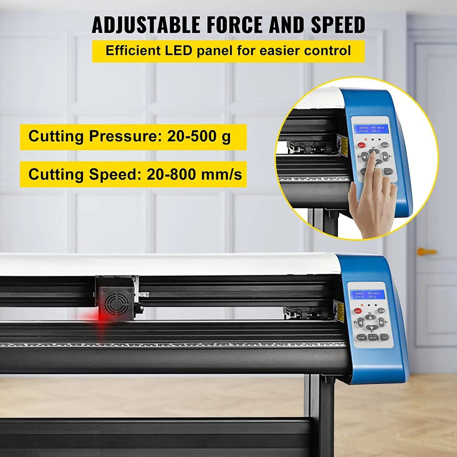 VEVOR Vinyl Cutter 53 Inch Vinyl Cutter Machine Semi-Automatic DIY Vinyl Printer Cutter Machine Manual Positioning Sign Cutting