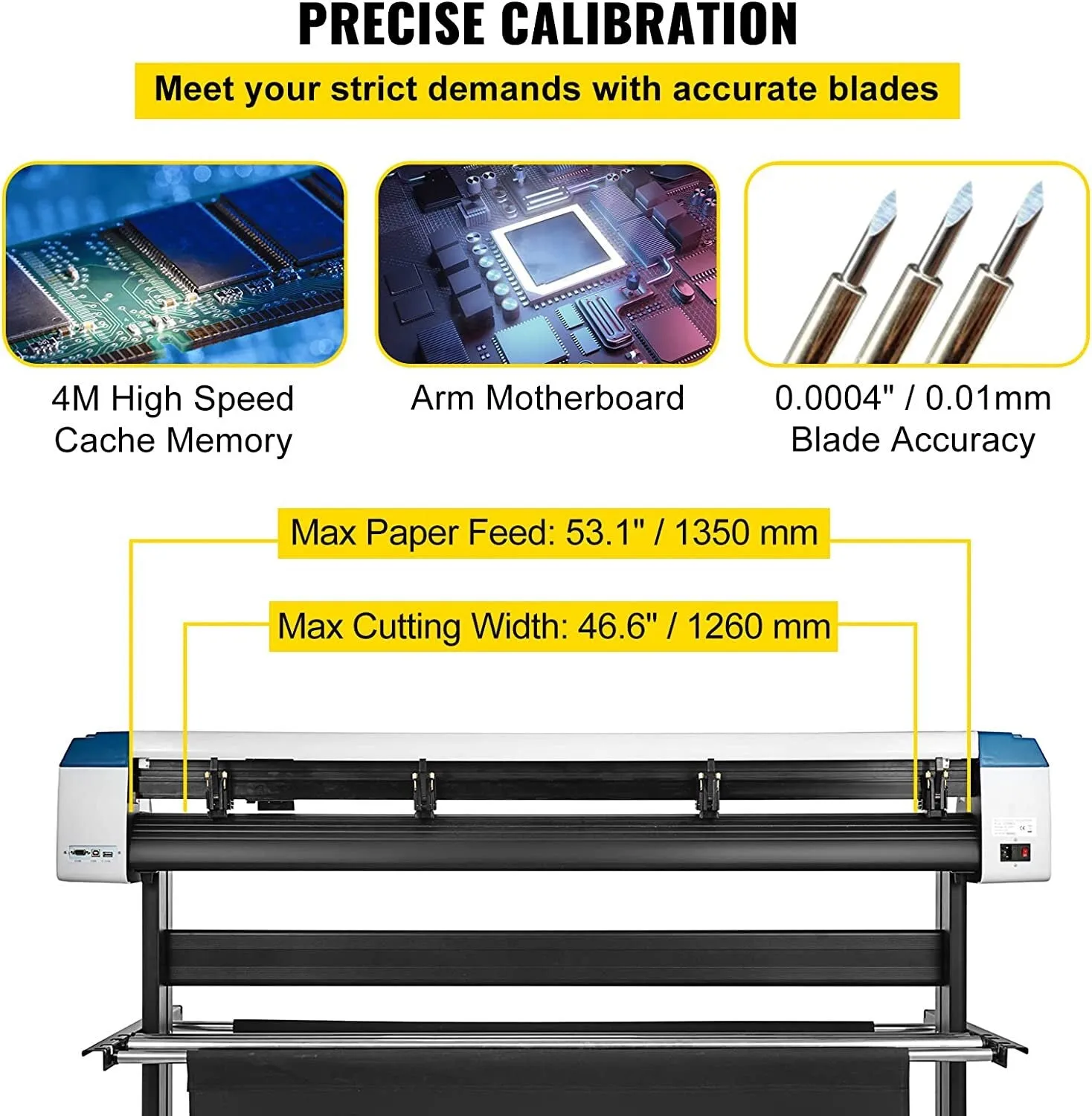 VEVOR Vinyl Cutter 53 Inch Vinyl Cutter Machine Semi-Automatic DIY Vinyl Printer Cutter Machine Manual Positioning Sign Cutting