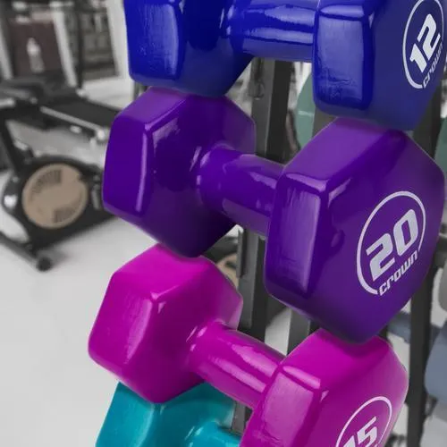 Vinyl Hex Hand Weights, 3 LB