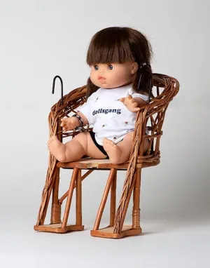 Wicker Bike Doll Carrier