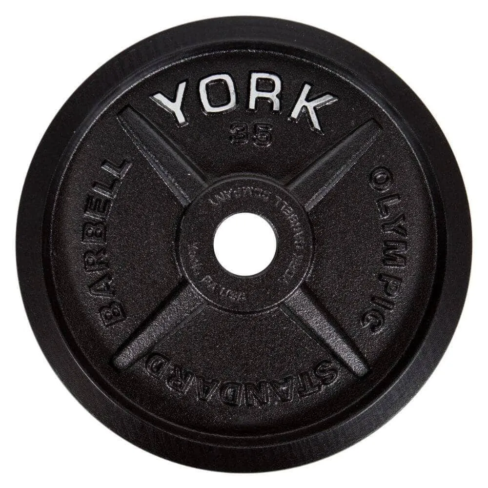 York Legacy Cast Iron Precision Milled Olympic Weight Plates